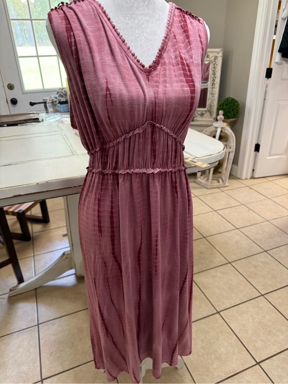 Knox Rose Sleeveless V-Neck Mauve Maxi Dress size Medium - Picture 3 of 10